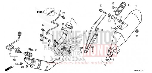 EXHAUST MUFFLER NC750SDJ de 2018